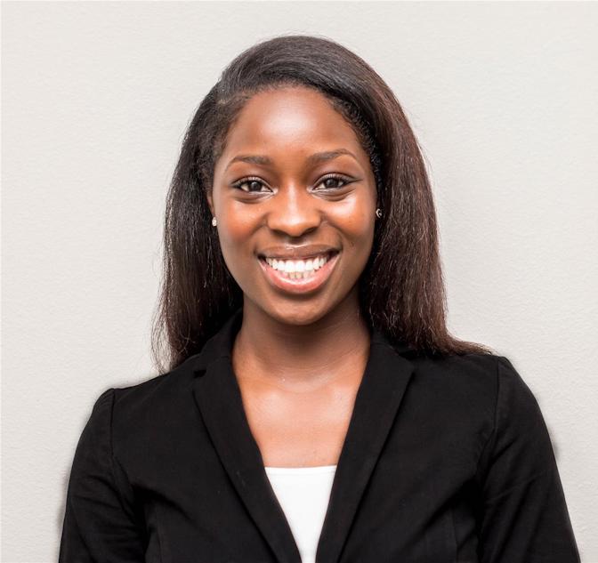 Lorene Cudjoe, co-author of the research presented in the poster &quot;Increasing Diversity and Inclusion in Graduate Medical Education through Mentorship&quot;